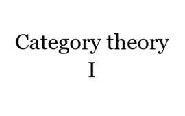 Miniature où il est écrit Category theory